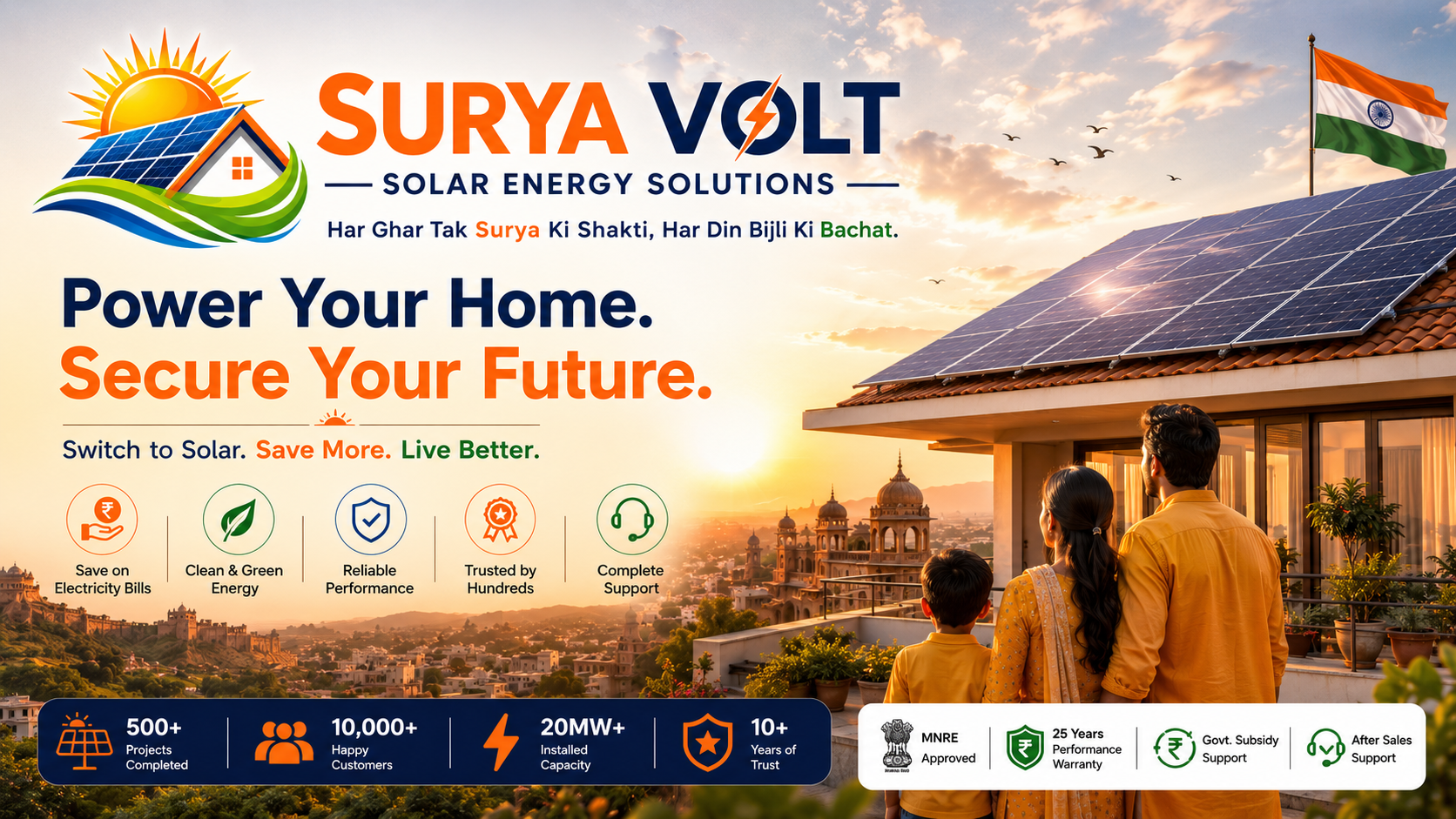 Surya Volt Rooftop Solar Panel Installation in Kota, Bundi, Baran & Jhalawar